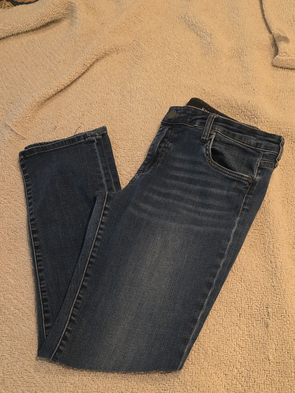Kut from the Kloth Women's Dark Blue Rolled Cuff Jeans - Picture 2 of 11